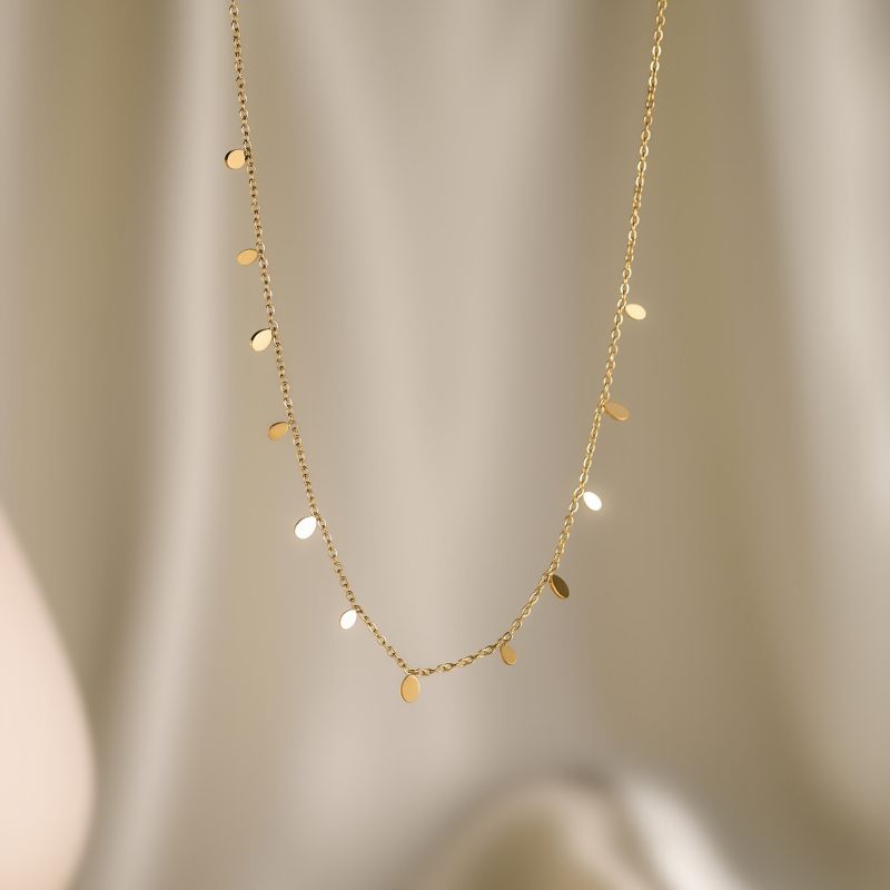 Water Drop Necklace Titanium Steel Teardrop Necklace