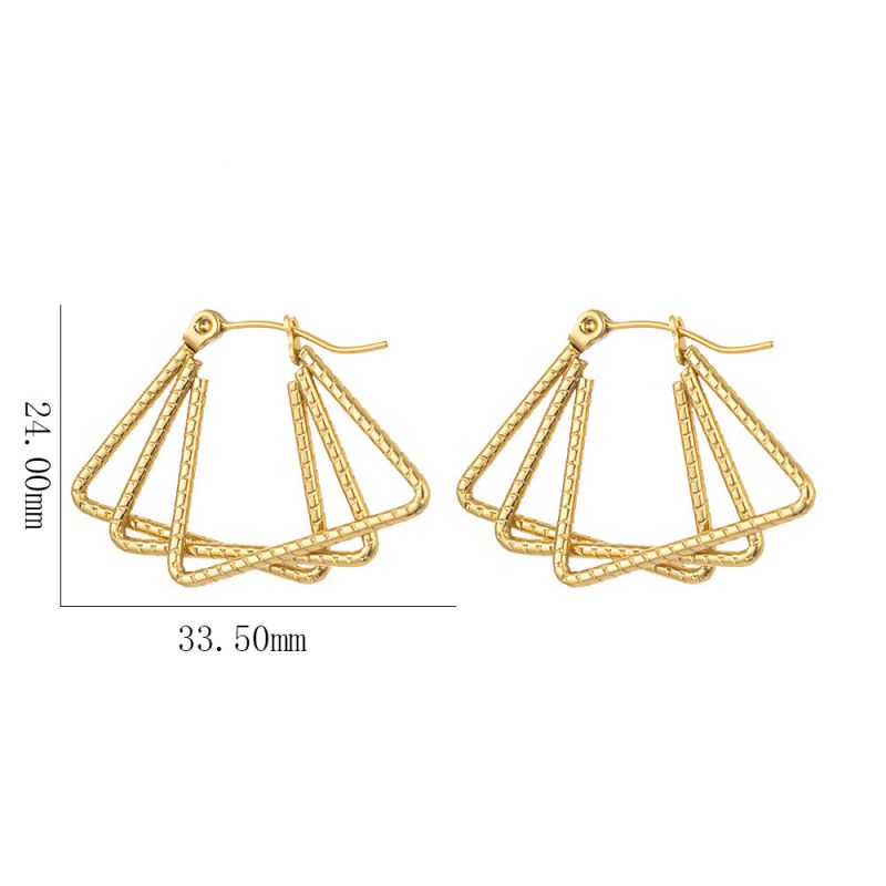 Earring #3 Titanium Steel Heart-shaped Earrings