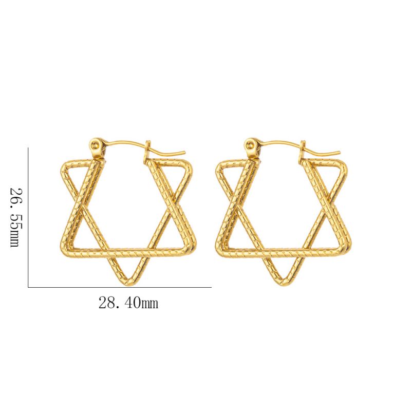 Earring #3 Titanium Steel Heart-shaped Earrings