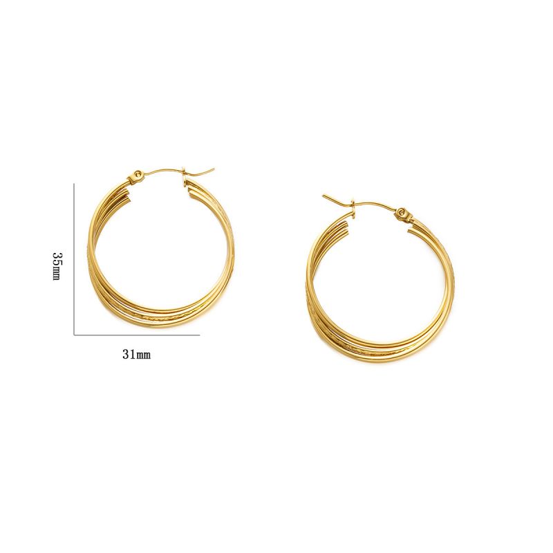 Earring #3 Titanium Steel Heart-shaped Earrings