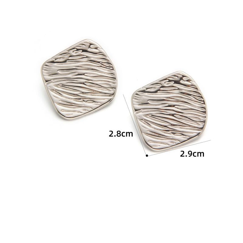 Earring #5 Titanium Steel Pleated Earrings