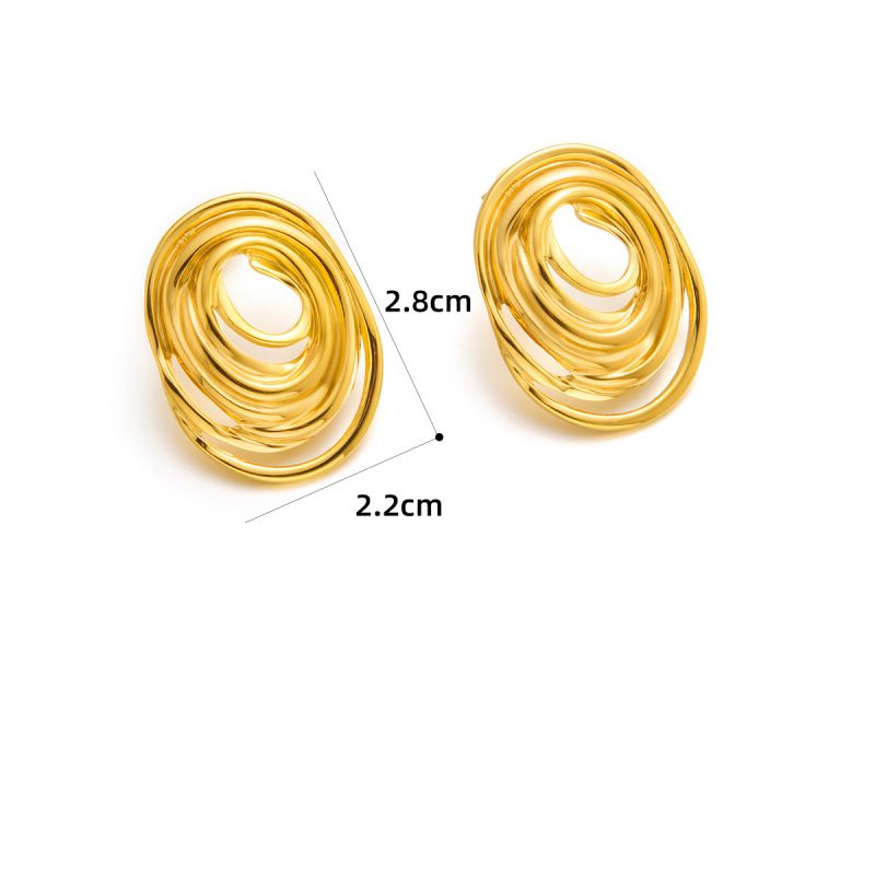 Earring #5 Titanium Steel Pleated Earrings