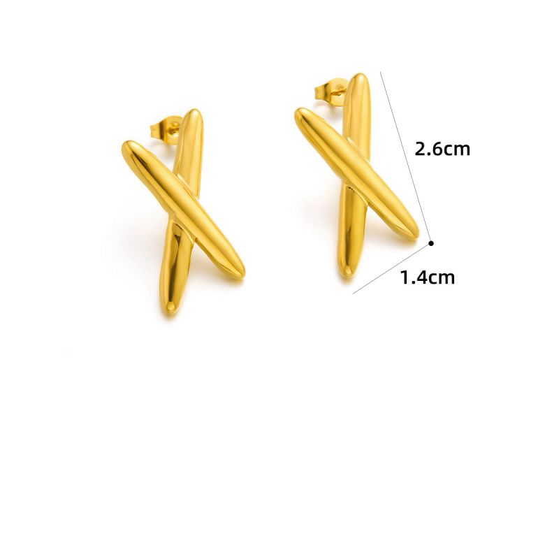 Earring #5 Titanium Steel Pleated Earrings