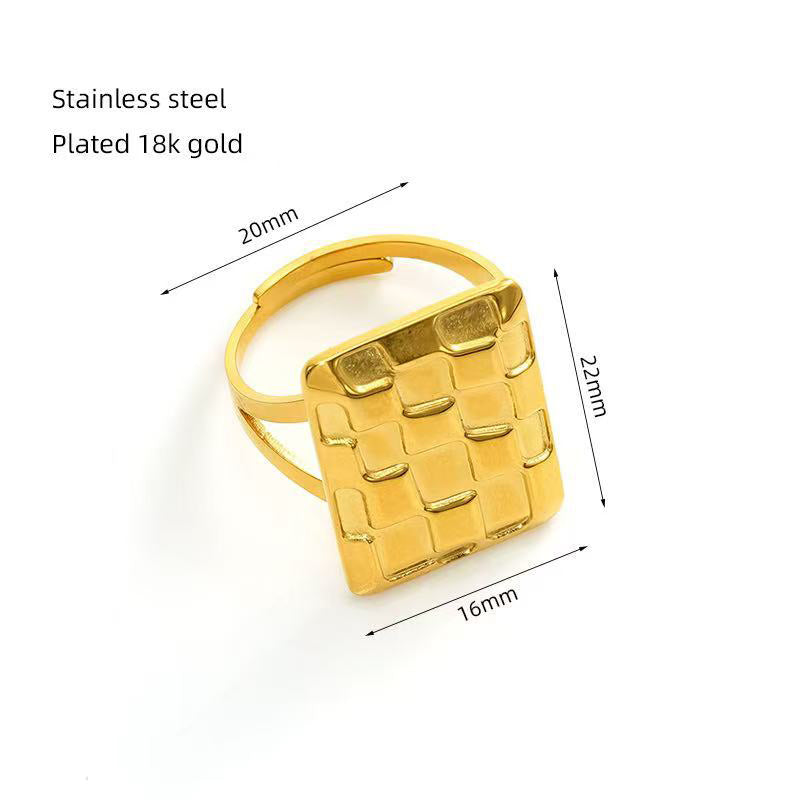 Ring #1 Stainless Steel Square Ring
