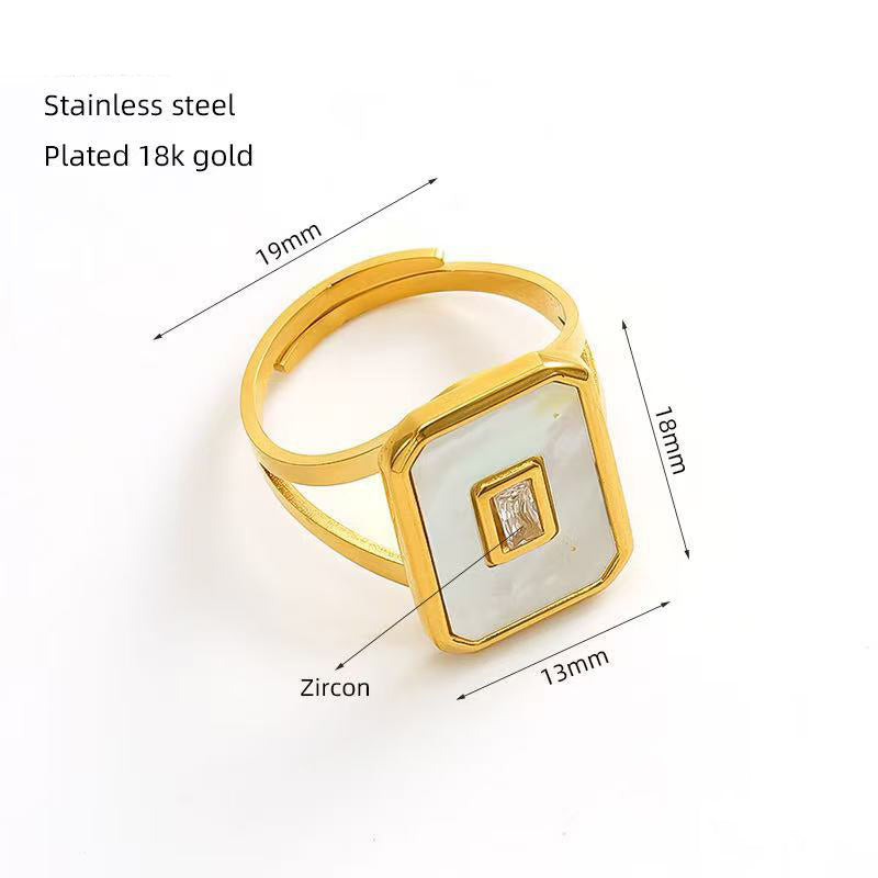 Ring #1 Stainless Steel Square Ring