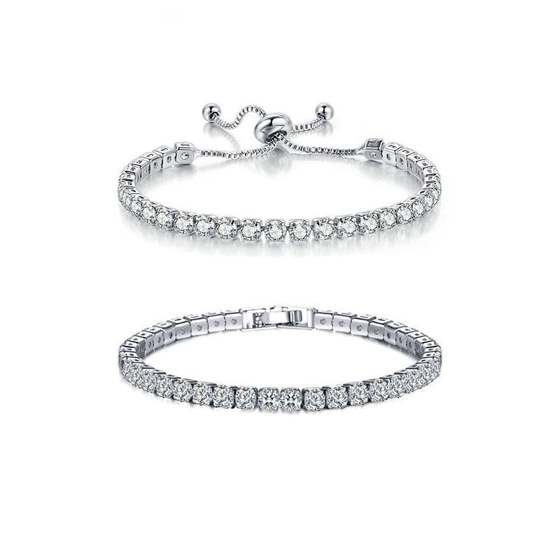 White Suit Zircon Bracelet