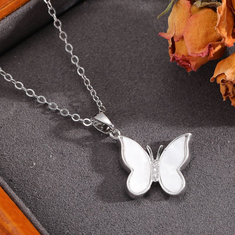 Gold Necklace 304 Stainless Steel Hollow Double-layer Bow Necklace