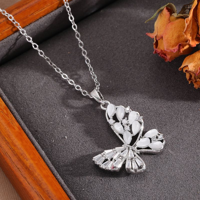 Gold Necklace 304 Stainless Steel Hollow Double-layer Bow Necklace