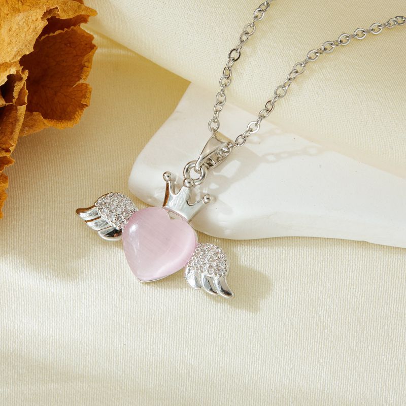 Necklace #7 304 Stainless Steel Diamond Heart Necklace