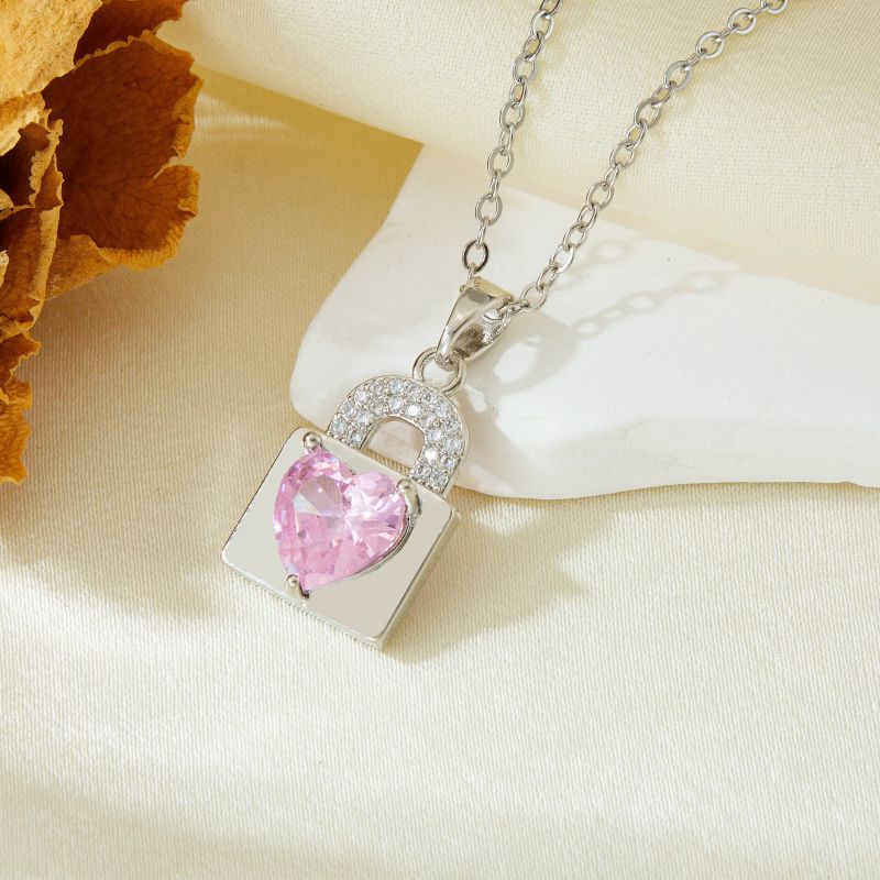 Necklace #7 304 Stainless Steel Diamond Heart Necklace