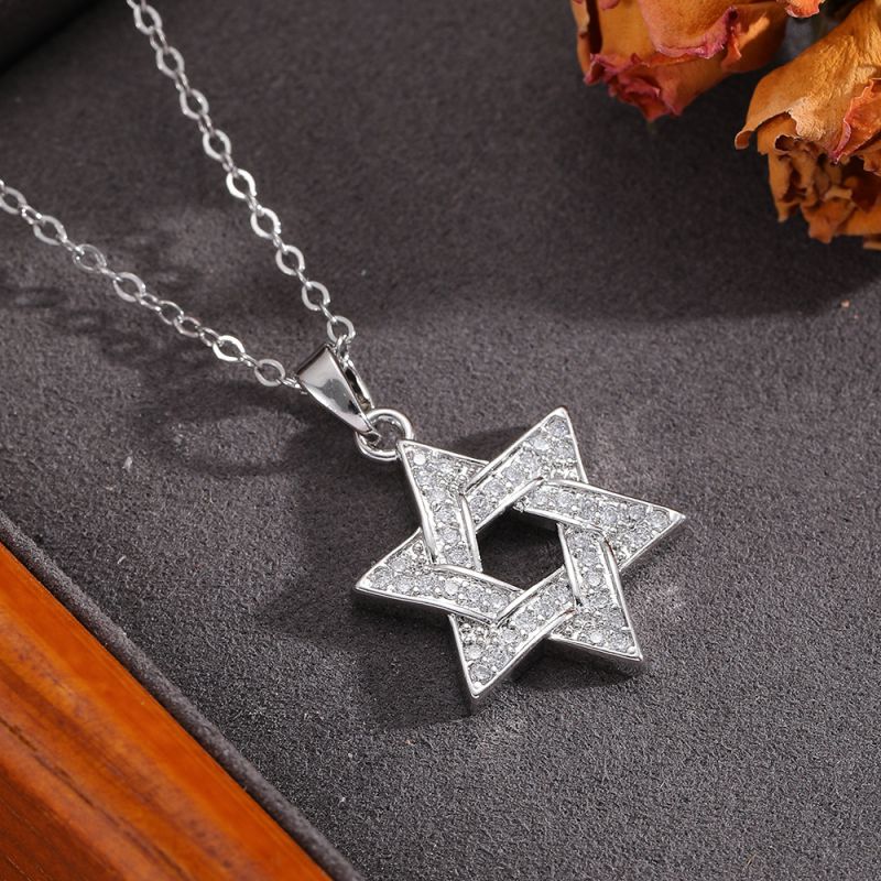 Silver 304 Stainless Steel Five-pointed Star Necklace