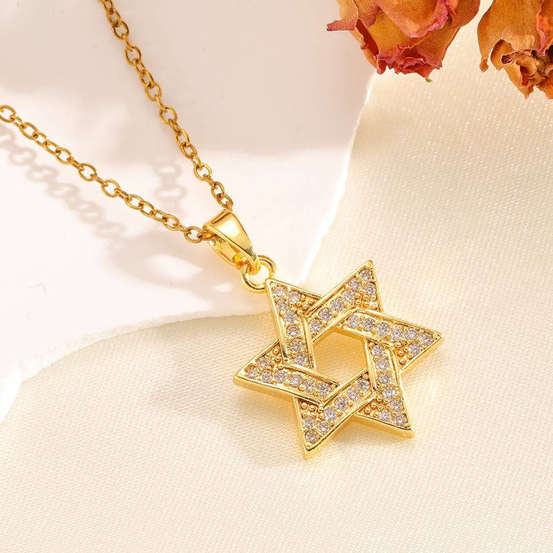 Silver 304 Stainless Steel Five-pointed Star Necklace