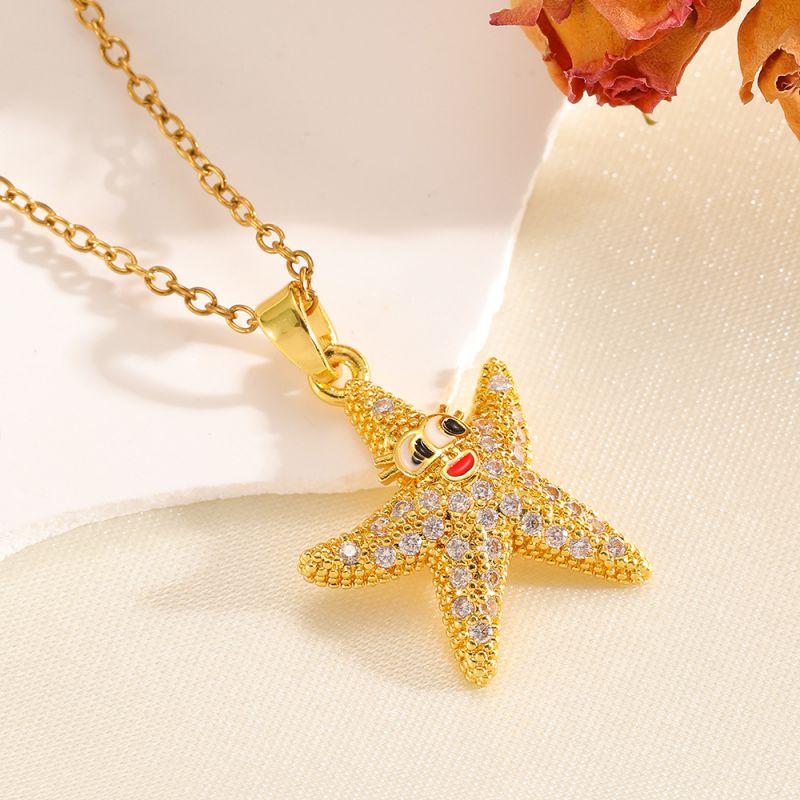 Silver 304 Stainless Steel Five-pointed Star Necklace