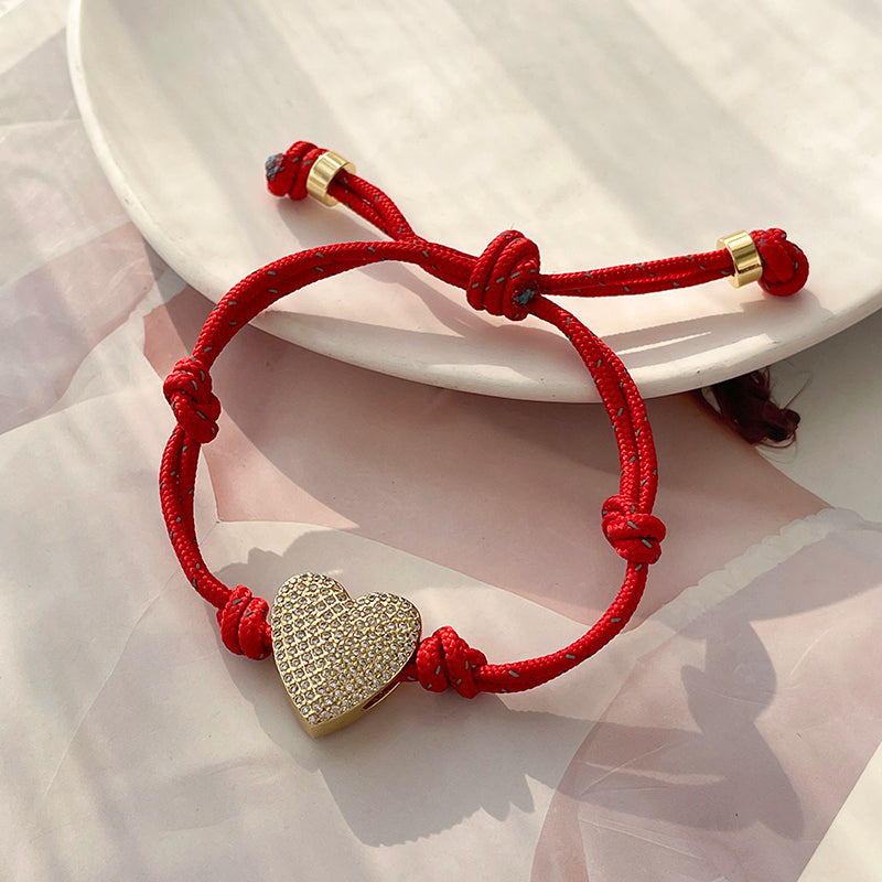 A Gold Copper-set Zircon 26-letter Alphabet Bracelet