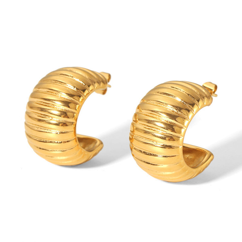 Earring #57 Titanium Steel C-shaped Earrings