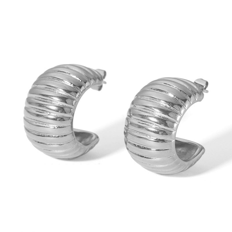 Earring #57 Titanium Steel C-shaped Earrings