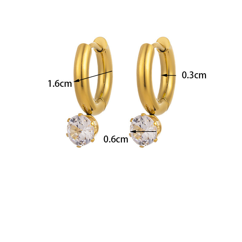 Earring #57 Titanium Steel C-shaped Earrings