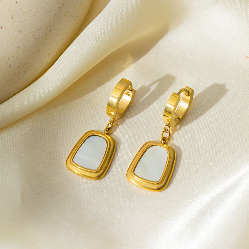 Earring #106 Titanium Steel Shell Hoop Earrings