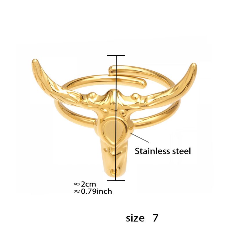 Ring #1 Stainless Steel Bull Head Dripping Ring