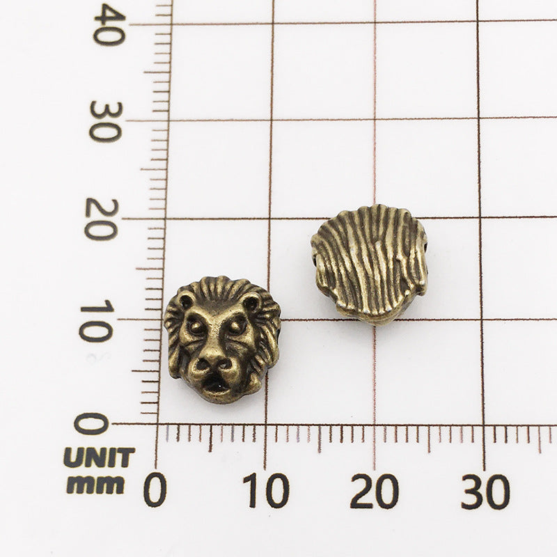 Ancient Bronze Wolf Head - 12x17-4mm Diy Alloy Wolf Head Beads (1 Piece)