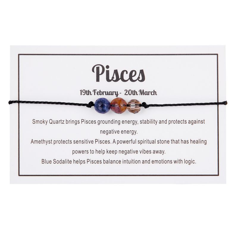 Aries Twelve Zodiac Faceted Beaded Bracelet