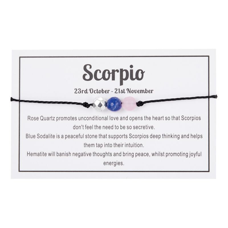 Aries Twelve Zodiac Faceted Beaded Bracelet