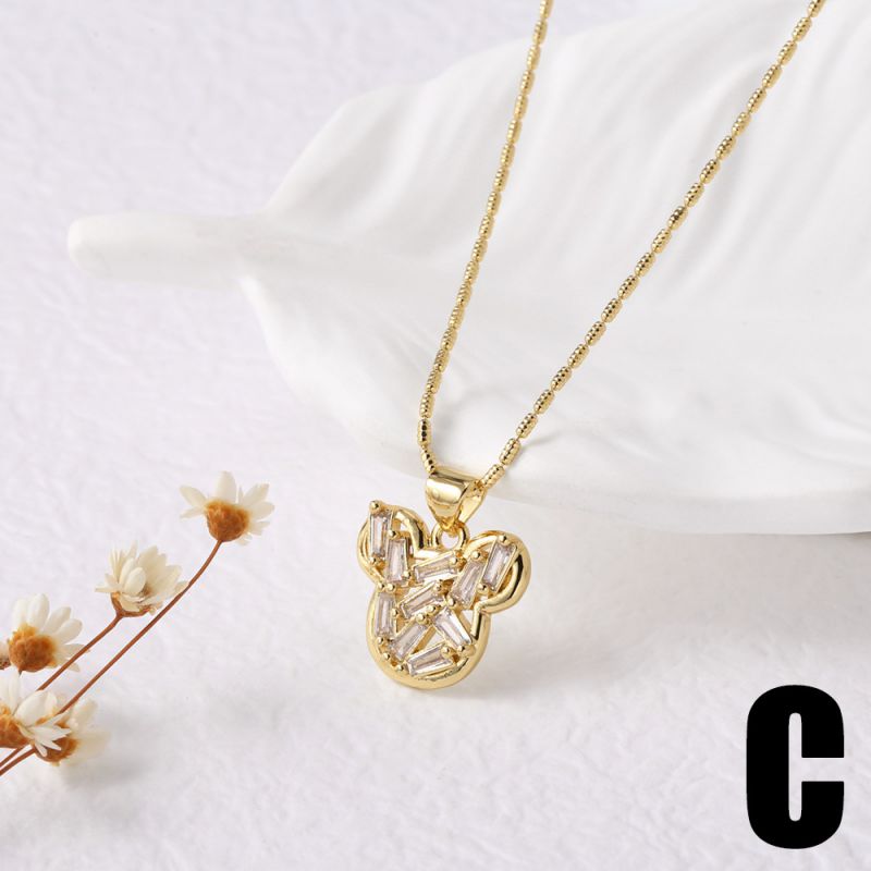 Balloon Dog Copper Diamond Balloon Dog Necklace