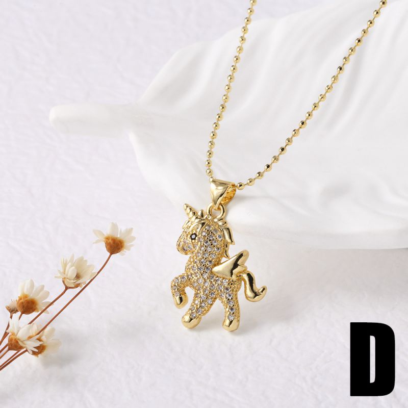 Balloon Dog Copper Diamond Balloon Dog Necklace