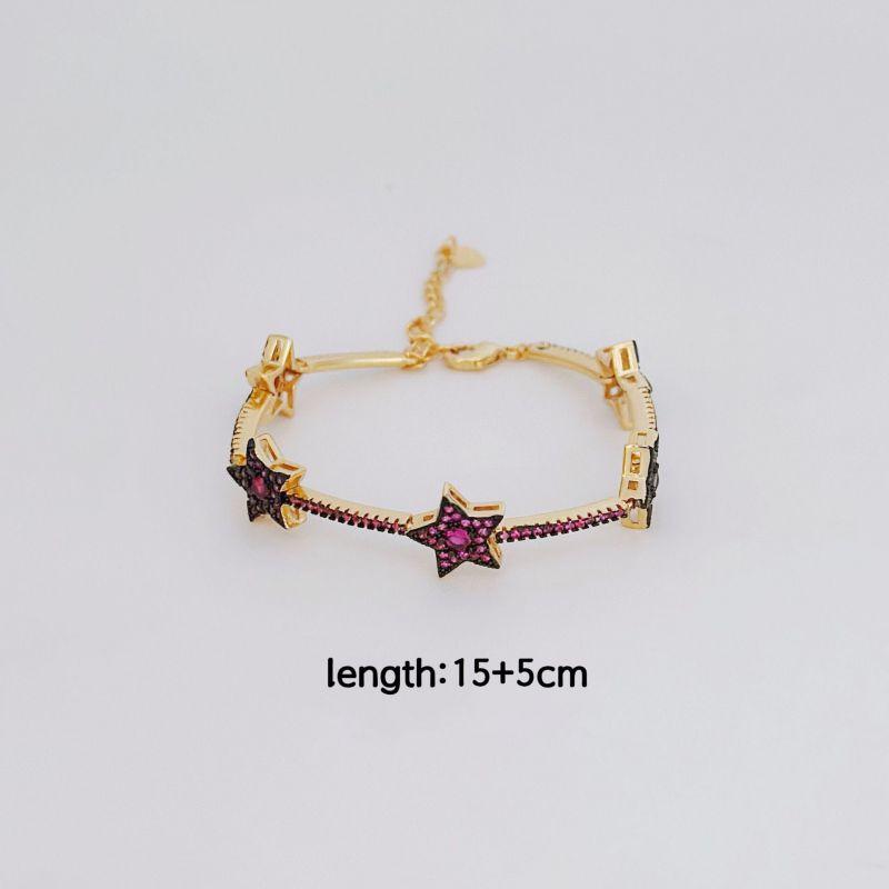 Black Copper Diamond Pentagram Bracelet