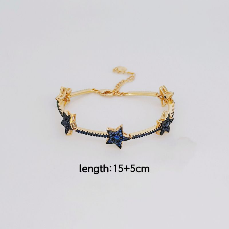 Black Copper Diamond Pentagram Bracelet