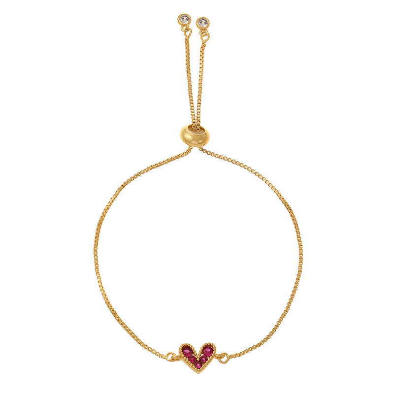 Black Copper Heart Necklace With Zircon