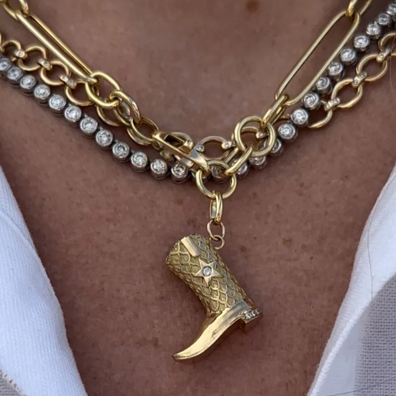 Boots Stainless Steel Boot Necklace