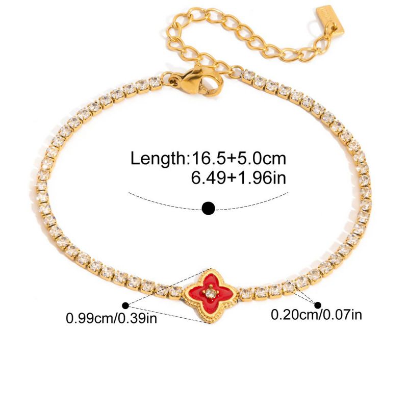 Bow Stainless Steel Rhinestone Bow Bracelet