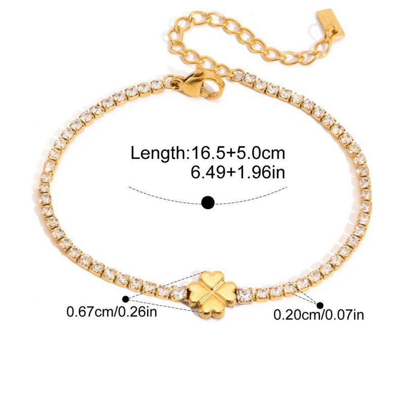 Bow Stainless Steel Rhinestone Bow Bracelet