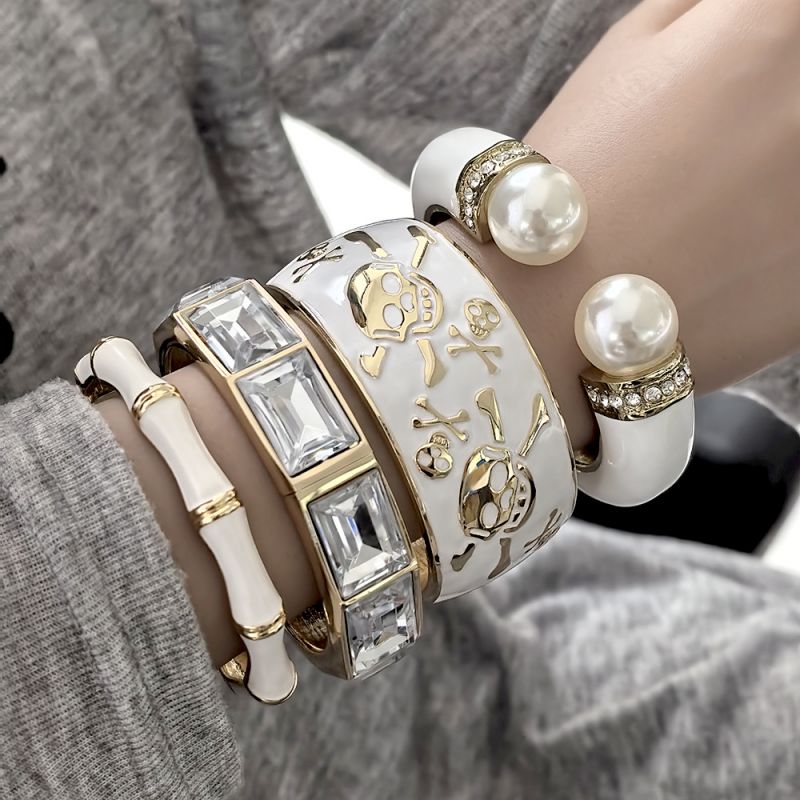 Bracelet 1# Alloy Oil-drip Diamond Round Bracelet