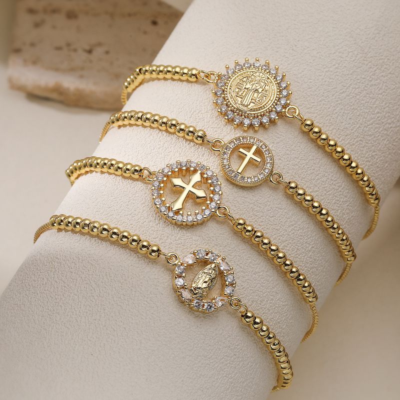 Bracelet #1 Copper Diamond-encrusted Portrait Bracelet