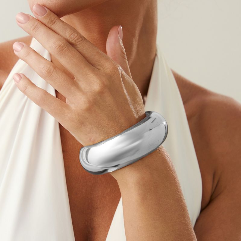 Bracelet 1# Metal Geometric Round Bracelet