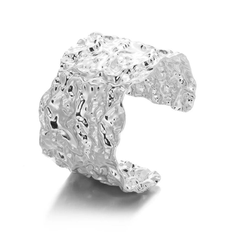 Bracelet 1# Stainless Steel Crinkled Texture Bracelet