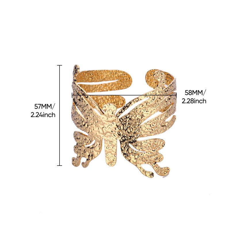 Bracelet 1# Stainless Steel Crinkled Texture Bracelet