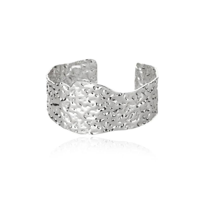 Bracelet 1# Stainless Steel Crinkled Texture Bracelet