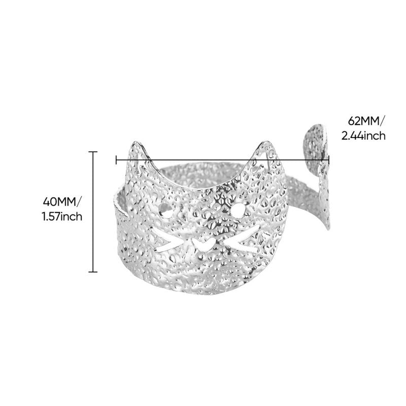 Bracelet 1# Stainless Steel Crinkled Texture Bracelet