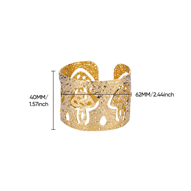 Bracelet 1# Stainless Steel Crinkled Texture Bracelet