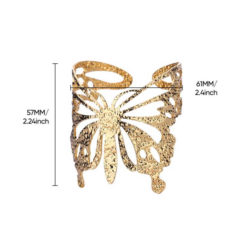 Bracelet 1# Stainless Steel Crinkled Texture Bracelet