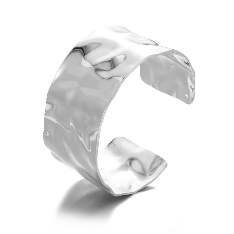 Bracelet 1# Stainless Steel Crinkled Texture Bracelet