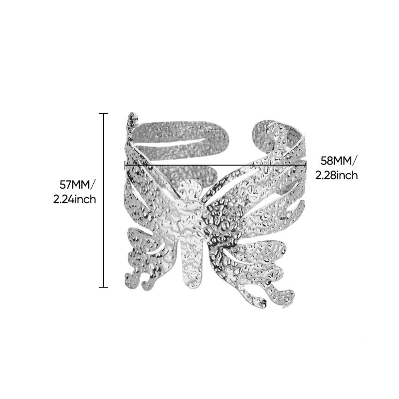 Bracelet 1# Stainless Steel Crinkled Texture Bracelet