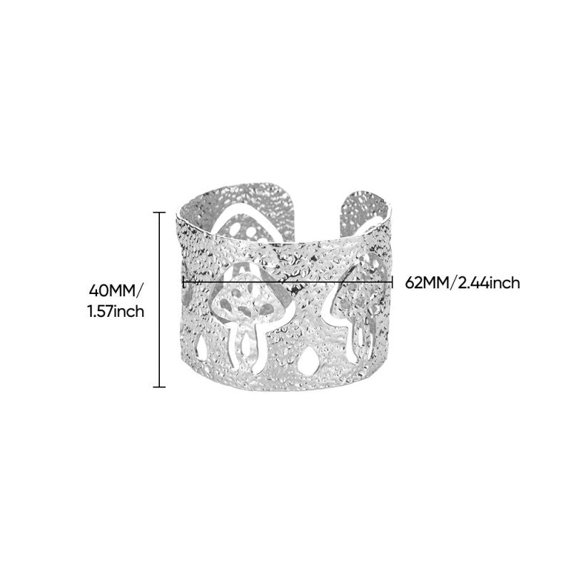 Bracelet 1# Stainless Steel Crinkled Texture Bracelet