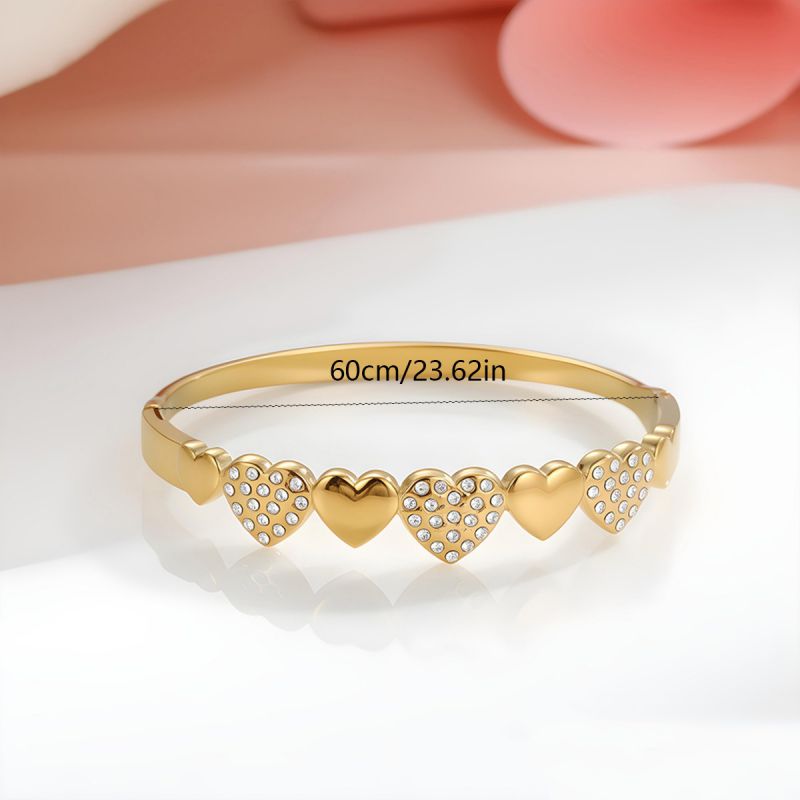 Bracelet #1 Stainless Steel Diamond-encrusted Round Bracelet