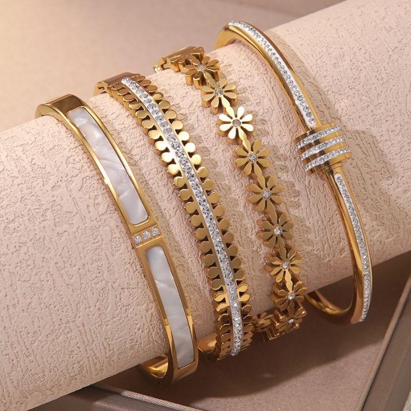 Bracelet #1 Stainless Steel Flower Bracelet