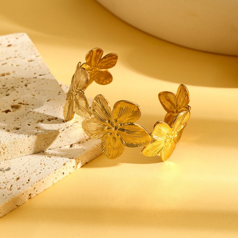 Bracelet 1# Stainless Steel Pleated Round Bracelet