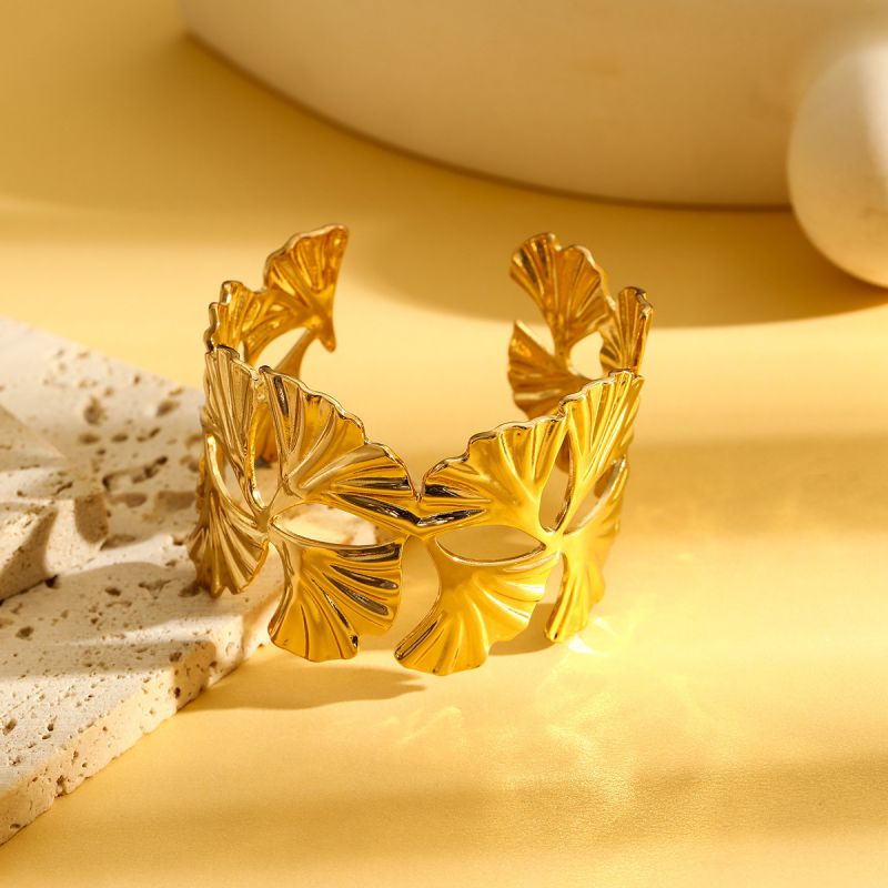 Bracelet 1# Stainless Steel Pleated Round Bracelet